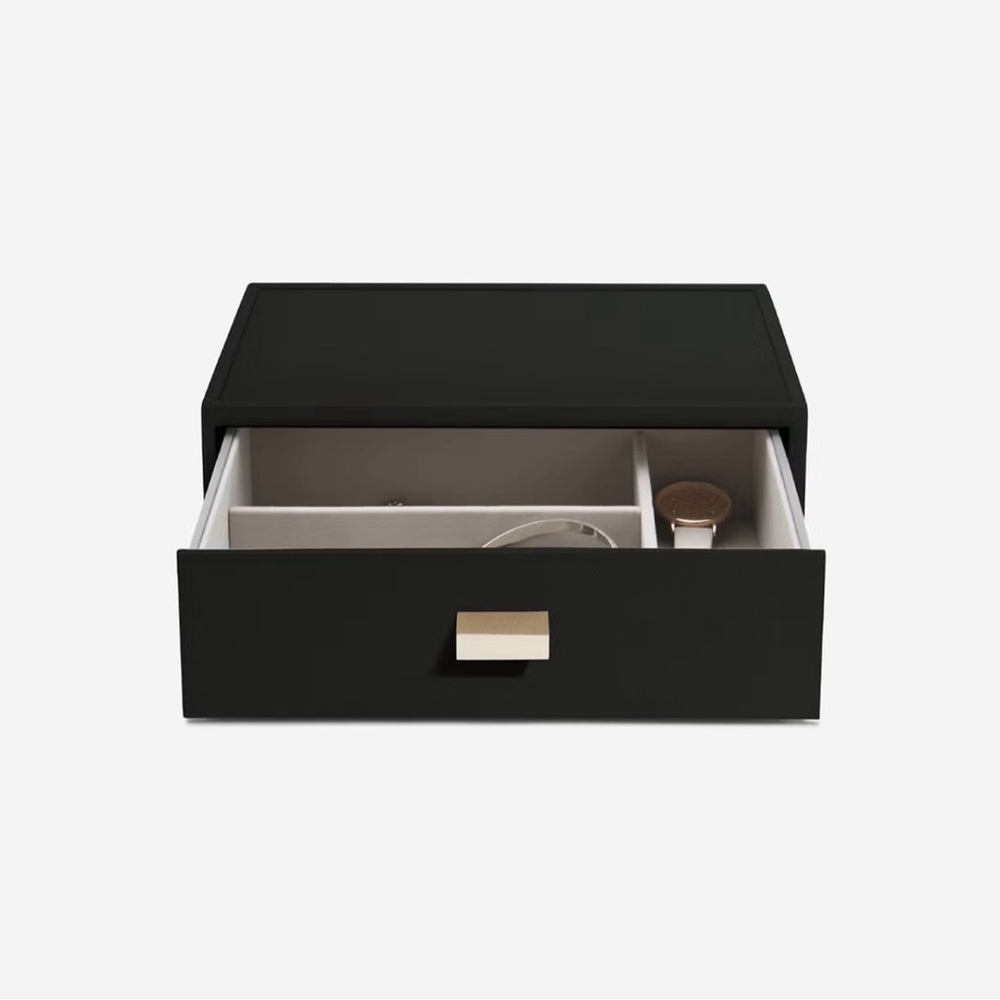 STACKERS Jewelry Classic Box Collection Deep Accessory Drawer Anti Tarnish Black